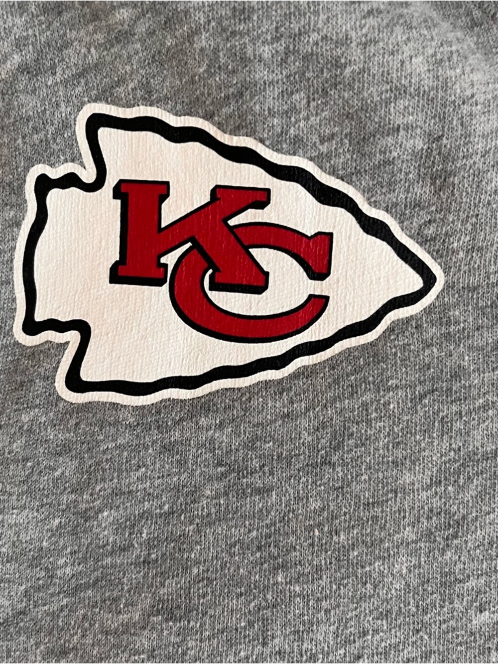 VS PINK Kansas City Chiefs Hoodie Womens Sz L Gray Pullover NFL Logo Sweatshirt - Picture 3 of 10